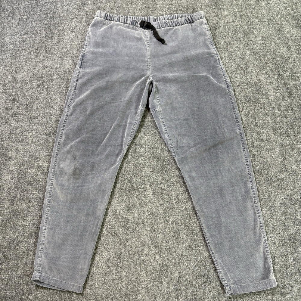 Vintage Gramicci Belted Corduroy Pants Womens Medium Gray Hiking Climbing USA